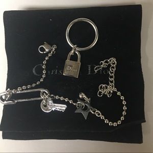 Christian Dior silver ring and bracelet set